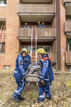 Rescue and recovery of people after a drone attack on residential buildings in a civil defence