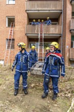 Rescue and recovery of people after a drone attack on residential buildings in a civil defence