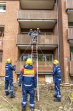 Rescue and recovery of people after a drone attack on residential buildings in a civil defence