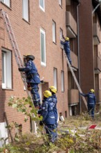 Rescue and recovery of people after a drone attack on residential buildings in a civil defence