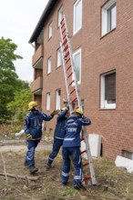 Rescue and recovery of people after a drone attack on residential buildings in a civil defence