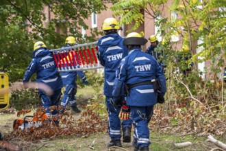 Rescue and recovery of people after a drone attack on residential buildings in a civil defence