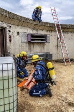 Rescue and recovery of people in an area possibly affected by hazardous substances, operation under
