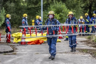 Rescue and recovery of people in an area possibly affected by hazardous substances, operation under