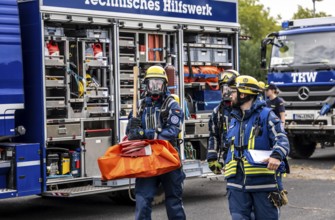 Rescue and recovery of people in an area possibly affected by hazardous substances, operation under