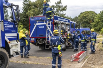 Rescue and recovery of people in an area that may be affected by hazardous substances, equipping in
