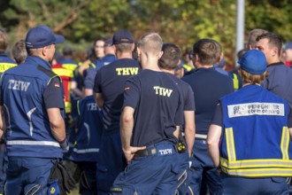 Volunteer emergency services at the large-scale exercise FÜLEX25, organised by the THW, Federal