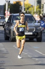 Akira Akasaki (JPN), later runner-up, at KM38 in front of Potsdamer Platz at the 51st BMW Berlin