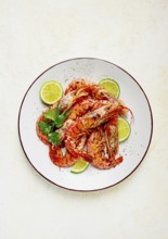 Fried Langoustines, Australian, lime and herbs, spices, homemade, no people