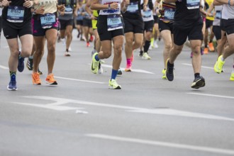 Runners' shoes on the Großer Stern at the 51st BMW Berlin Marathon 2025 on 21 September 2025