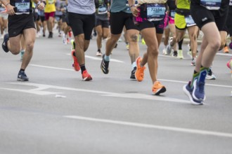 Runners' shoes on the Großer Stern at the 51st BMW Berlin Marathon 2025 on 21 September 2025