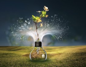 Life Concept. Existence survival being consciousness. Growth of new life, AI generated
