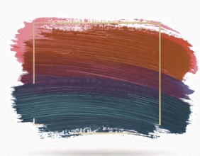 Brush strokes with border. Element for design flyer, AI generated