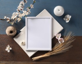 Empty frame with copy space for mockup and display design, AI generated