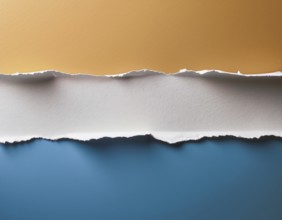 Torn paper reveals a surface underneath, symbolizing mystery and space, AI generated
