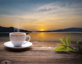 Tranquil meditation landscape with harmoniously fostering inner peace and serenity, AI generated