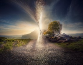 Life Concept. Existence survival being consciousness. Growth of new life, AI generated