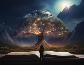 Life Concept. Existence survival being consciousness. Growth of new life, AI generated