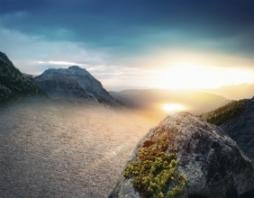 Poisitvie energy and improves her mental health from nature. inviting you to relax, AI generated