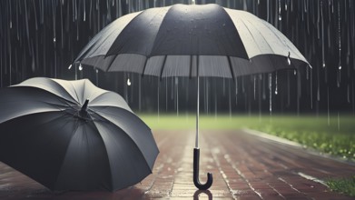 Celebrate resilience with umbrella art, a symbolic poster reflecting safety, courage, and