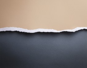 Torn paper reveals a surface underneath, symbolizing mystery and space, AI generated