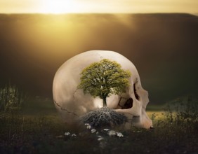 Life Concept. Existence survival being consciousness. Growth of new life, AI generated