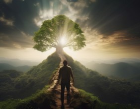 Life Concept. Existence survival being consciousness. Growth of new life, AI generated