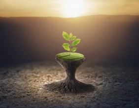 Life Concept. Existence survival being consciousness. Growth of new life, AI generated