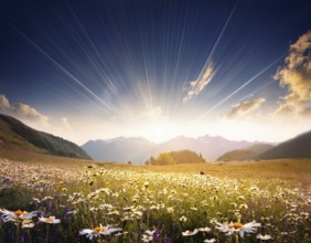 Poisitvie energy and improves her mental health from nature. inviting you to relax, AI generated