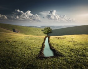 Life Concept. Existence survival being consciousness. Growth of new life, AI generated