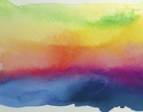 Bright watercolor art showcasing vibrant hues blending with artistic paint splashes, perfect for