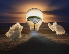 Nvironmental concept of alternative sustainable energy for an eco-friendly planet, AI generated