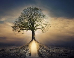 Life Concept. Existence survival being consciousness. Growth of new life, AI generated