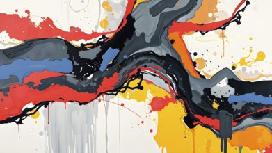 Abstract modern dynamic colors background, AI generated