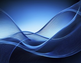 Dynamic wave pattern. Modern flowing wavy lines. . Abstract blue smooth wave on a white background,