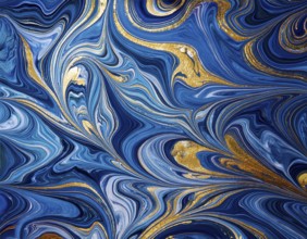 Abstract Marble Waves Acrylic Background. Abstract fluid art with swirling colors and bubbles,