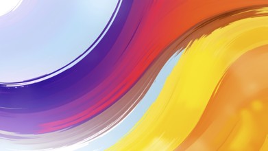 Modern layout design template with dynamic colorful overlay, AI generated