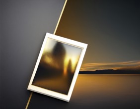 Empty frame with copy space for mockup and display design, AI generated