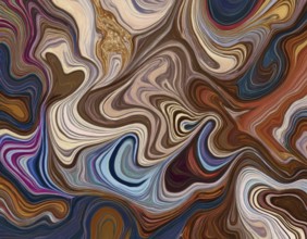 Abstract Marble Waves Acrylic Background. Abstract fluid art with swirling colors and bubbles,