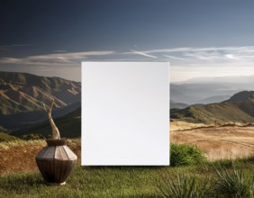 Empty paper template copy space for mockup and display design, AI generated