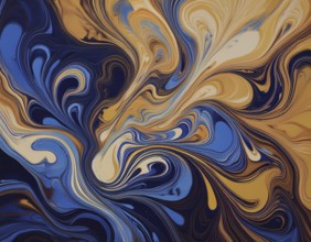 Abstract Marble Waves Acrylic Background. Abstract fluid art with swirling colors and bubbles,
