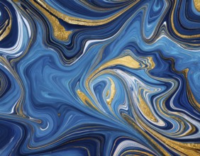 Abstract Marble Waves Acrylic Background. Abstract fluid art with swirling colors and bubbles,