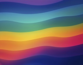 A visually captivating gradient with vivid horizontal stripes in rainbow hues on a seamless smooth