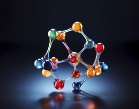Visual representation of a molecular structure showcasing chemical bonds and atoms, ideal for