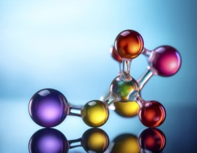 Visual representation of a molecular structure showcasing chemical bonds and atoms, ideal for