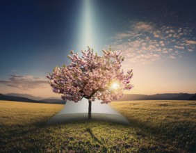 Life Concept. Existence survival being consciousness. Growth of new life, AI generated