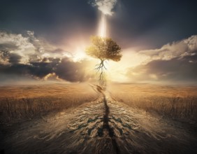 Life Concept. Existence survival being consciousness. Growth of new life, AI generated