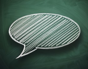 Outlined blank speech bubble. Perfect for creative projects focusing on communication, dialogue, or