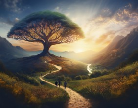 Life Concept. Existence survival being consciousness. Growth of new life, AI generated
