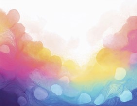 Colourful watercolour abstract background design, AI generated
